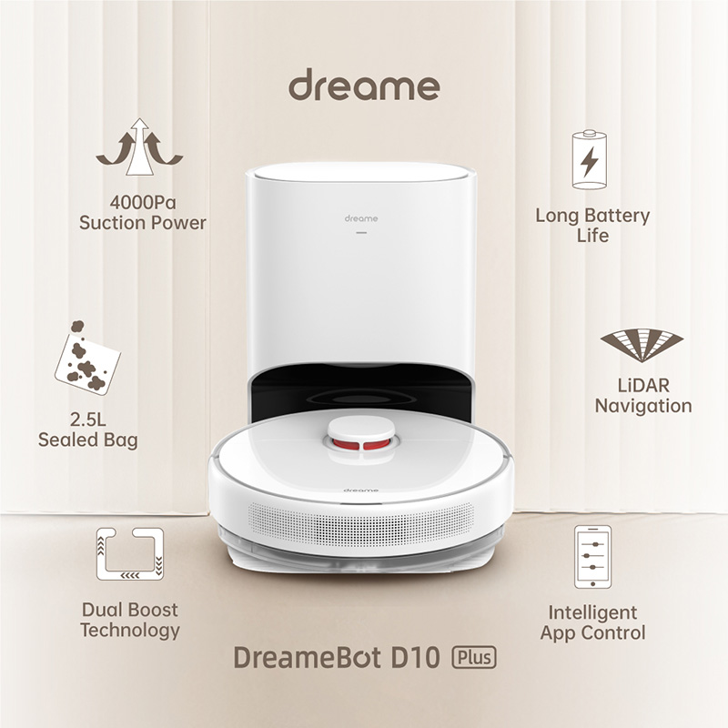 Robot Dreame D10 Plus  và các tính năng mà nó có